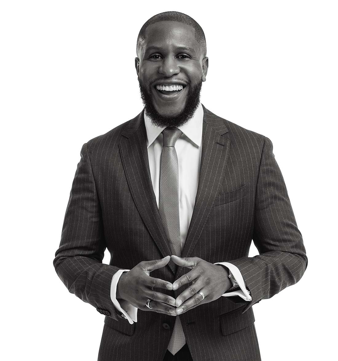 smiling man in suit
